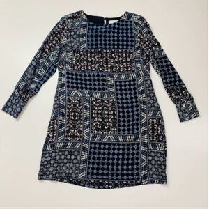 LOFT Bohemian Blue Patchwork Dress